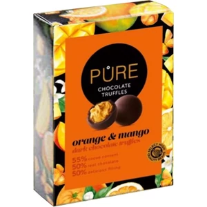 Pure 148G Étcsokoládé Trüffel Golyók Narancsos-Mangós Krémmel Töltve