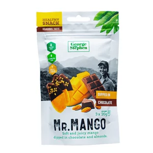 Mr. Mango 60G Prémium Aszalt Mangó Szelet Csokival Bevonva (3db)
