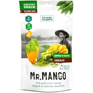 Mr. Mango 60G Prémium Aszalt Mangó Szelet Matchás Csokival Bevonva (3db)