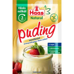 Haas Natural Pudingpor Vanília Főzés Nélküli 60G