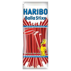 Haribo Balla Balla eper ízű gumicukor rudak 80G