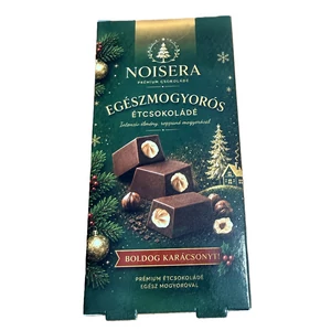 Noisera 80G Boldog Karácsonyt! (Zöld) - Egészmogyorós Praliné Étcsokoládés