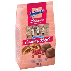 Manner Knöpfe 180G Vörösáfonya Krém Tejcsokoládéval Bevont