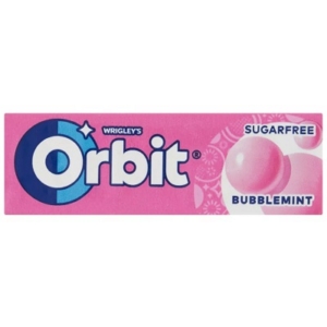 Orbit gyümölcs- és menta (bubblemint) ízű rágó 14 g, cukormentes
