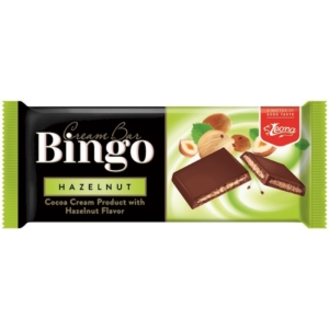 Bingo Cream Bar  Hazelnut mogyoró ízű krémmel töltött tejcsokoládé 90G