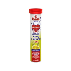 Haas Pezsgőtabletta 80G C-Vitamin (Citrom)