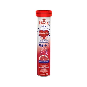 Haas Pezsgőtabletta 80G Vas+C (Vérnarancs)