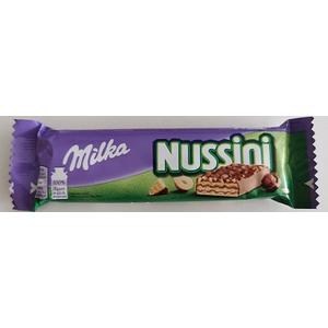 Milka 31,5G Nussini Mogyorós (Milka Nussini mogyorókrémmel töltött alpesi tejcsokoládéval bevont, ropogós ostya)