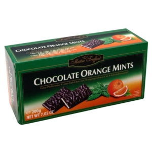 Maitre T. Choco Orange Mints narancs és menta ízű krémmel töltött tejcsokoládé 200G