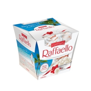 Raffaello ropogós, kókuszos ostyakülönlegesség, belsejében egész szem mandulával 150g