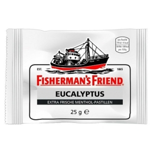 Fisherman's Friend 25G Cukorka Fehér Mentol, Nagyon Erős (Mentol-Eukaliptusz Ízű Keménycukorka)