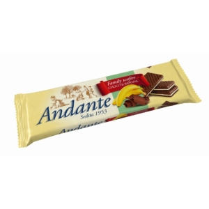 Andante banános-csokoládés ízű krémmel töltött ostyák 130G