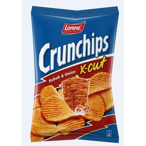 Lorenz Crunchips X-Cut 75G Kebab & Onion Kebab-Hagyma  LZCR0038