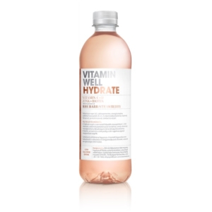 Vitamin Well 0.5 L Hydrate Rebarb-Strawb Vitamin C+D, Zink+Biotin Rebarbara-Eper