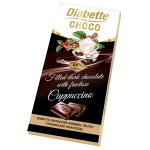 Diabette Choco capuuccino ízű krémmel töltött étcsokoládé 80G