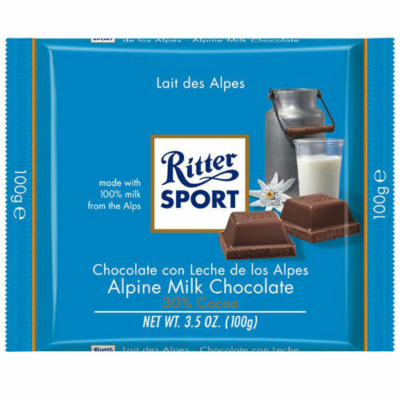 Ritter Sport 100G Alpen Milch Chocolate (Ritter Sport alpesi tejcsokoládé)