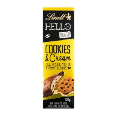 Lindt Hello 100G Cookie&Cream (Tejszínes-Kekszes Tejcsokoládé)