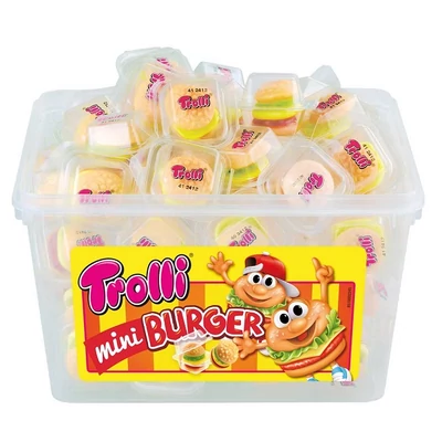 Trolli Miniburger 600G Műanyag Dobozban