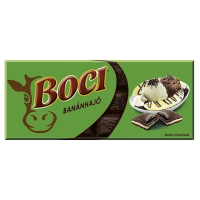 Boci Banánhajó banán ízű krémmel töltött étcsokoládé ostyadarabokkal 85 g