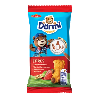 Győri Édes Kismackó 30G Epres Piskóta (Dörmi)