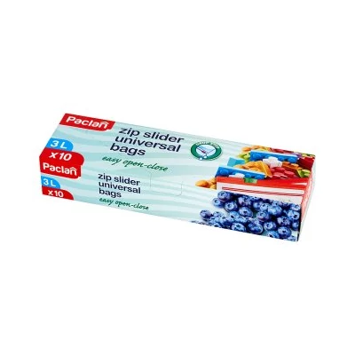 Paclan Zip Slider Bag Zip Záras Zacskó 3L 