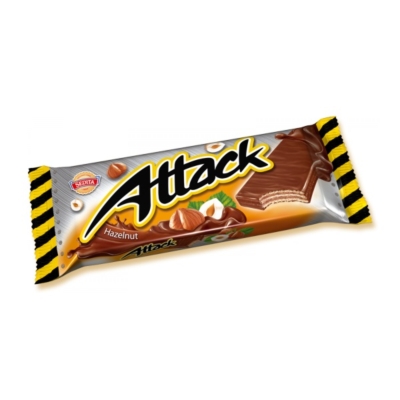 Sedita Attack tejcsokoládéval bevont, mogyorókrémmel töltött ostya 30 g