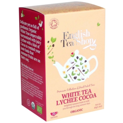 ETS 20 Fehér Bio Tea Licsivel és Kakaóbabbal 40G (English Tea Shop)52999
