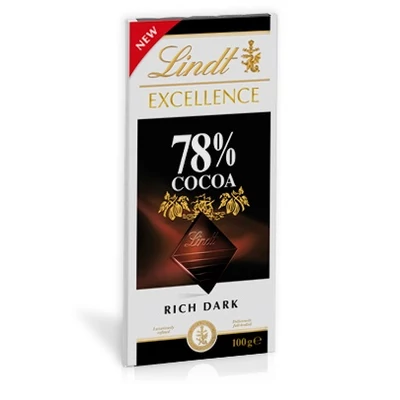 Lindt Excellence 100G 78% Cocoa Étcsokoládé  (613016)
