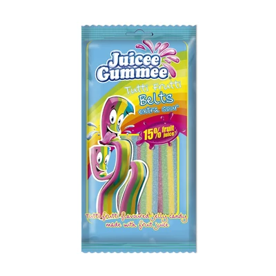 Juicee Gummee Belts 85G Tutti Frutti Savanyú Gumicukor   CAJZ3008