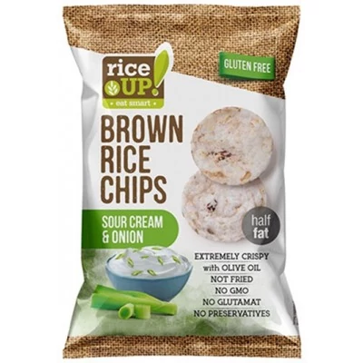 Rice Up 60G Brown Rice Chips Sour Cream & Onion