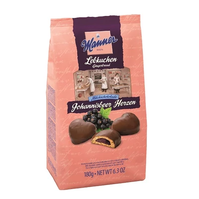 Manner Feketeribizlis Szív Puszedli 180G