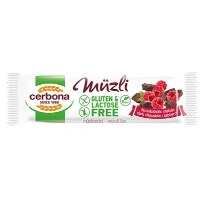 Cerbona Szelet Gluténmentes Étcsoki-Málna 35G