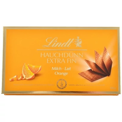 Lindt 125G Thins Orange Tejcsokoládé Lapocskák   /LNPR2006/