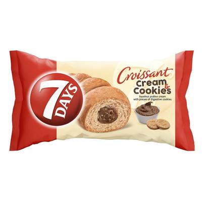 7 Days Croissant 60G Midi Mogyorókrém Keksszel (Mogyorós töltelékkel töltött croissant)