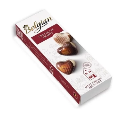 Belgian 65G Hearts Hazelnut BPPR1005