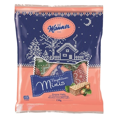 Manner 150G Karácsonyi Mogyorós Mini Ostya