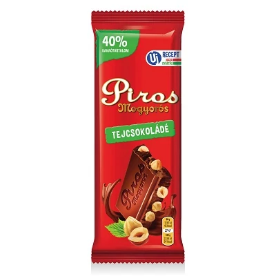 Piros Mogyorós 80G Tejcsokoládé