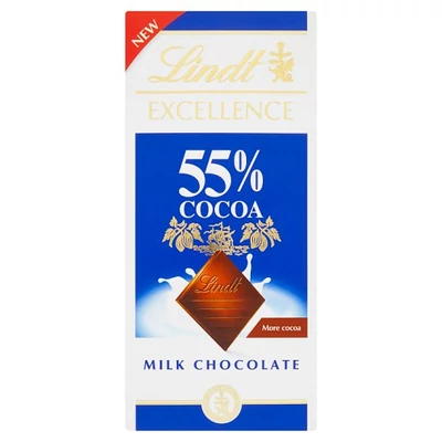 Lindt Excellence 80G Milk 55% Cocoa  LNEX1051