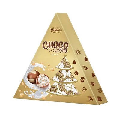 Vobro Choco Crispy 112G Karácsonyfa Arany