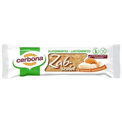 Cerbona karamell-mandula ízű zabszelet 40 g, gluténmentes, laktózmentes