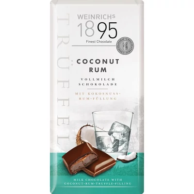 Weinrichs 1895 Chocolate 100G Kókuszos Rumos Trüffelkrémmel Töltött Tábla
