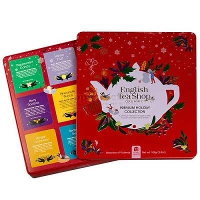 ETS 36 Ünnepi Piros Fémdobozos Prémium Bio Teaválogatás /58298/