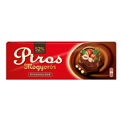 Piros Mogyorós 250G Étcsokoládé