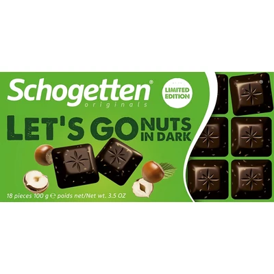 Schogetten 100G Étcsokoládé Pörkölt Mogyoródarabokkal