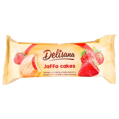 Delisana 135G Fehércsokis Piskótakorong Eperrel