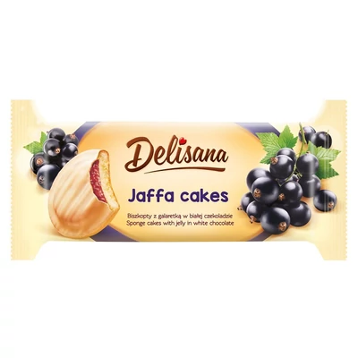 Delisana 135G Fehércsokis Piskótakorong Feketeribizlivel