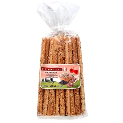 Stiratini 230G Grissini Len-Szezám /90555/