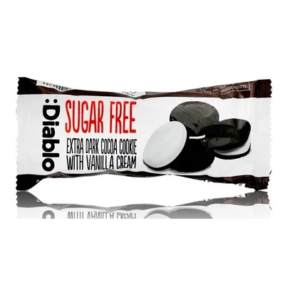 Diablo 44G csokis keksz vanília töltelékkel (cukormentes)