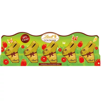 Nyúl 50G /5*10G/ Lindt Edelbitter 60% LNFI2818