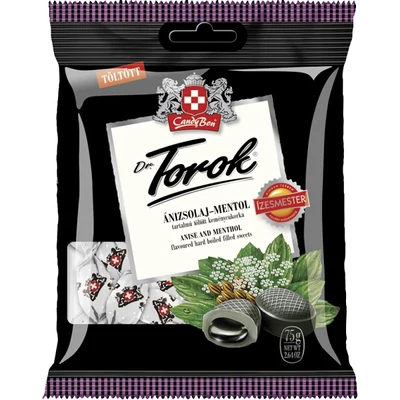 Dr. Torok Keménycukor 75G Ánizsolaj-Mentol Candybon
